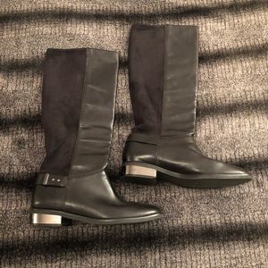 EUC Cole Haan Leather & Stretch Suede Moto Boot